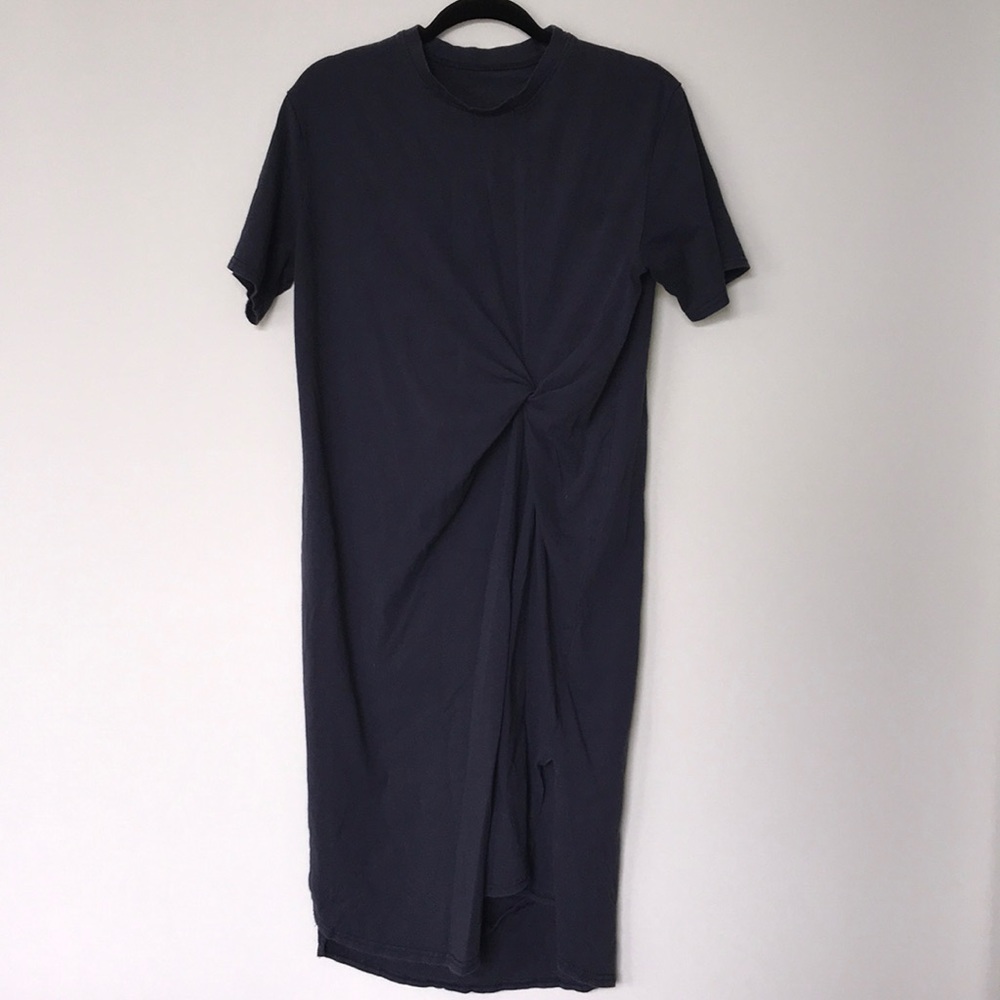 Knotted oversized t-shirt dress